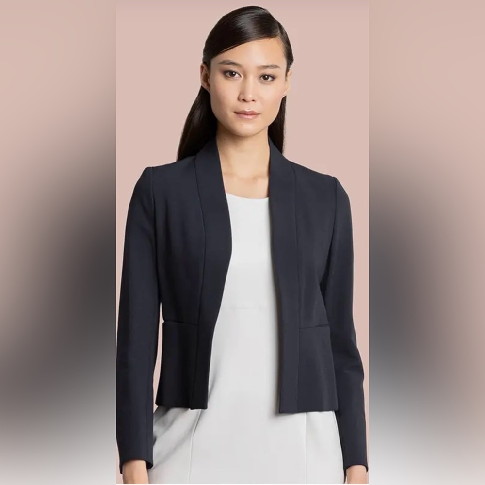 Kayme Japan Navy Stretch Bolero Jacket, Wrinkle-free Machine Washable US 2
